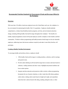 Recommended Nutrition Standards for Procurement of Foods and