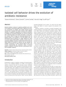 Isolated cell behavior drives the evolution of