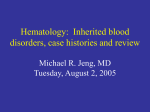 Hematology: Inherited blood disorders