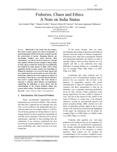 Fisheries, Chaos and Ethics. A Note on India Status