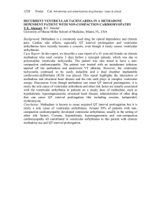 recurrent ventricular tachycardia in a methadone dependent patient