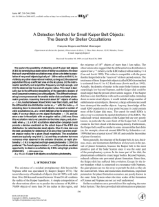 A Detection Method for Small Kuiper Belt Objects: The Search for