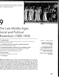The Late Middle Ages: Social a,nd ·Political Breakdown (1300