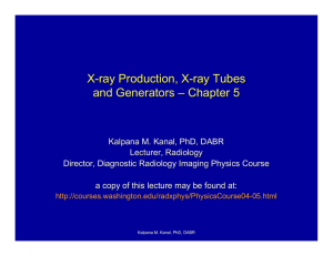 X-ray Production, X-ray Tubes and Generators – Chapter 5