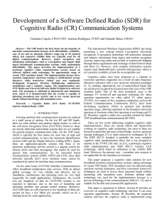 Development of a Software Defined Radio (SDR) for Cognitive
