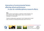 Interaction of environmental factors affecting wheat