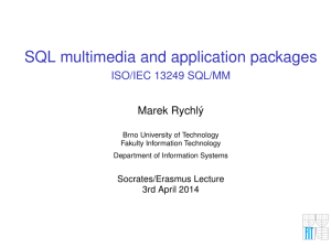 SQL multimedia and application packages - ISO/IEC