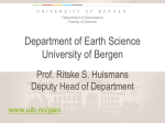 Department of Earth Science University of Bergen