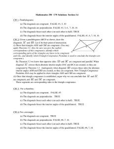 Mathematics 350 CW Solutions Section 3.4 CW 1. Parallelograms