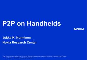 P2P on Handhelds - LUT School of Business and Management