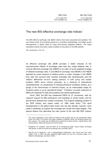 The new BIS effective exchange rate indices