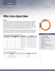 40Gb/s Active Optical Cables