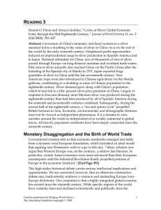Monetary Disaggregation and the Birth of World Trade