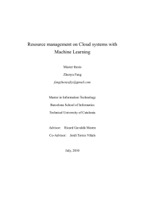 Resource management on Cloud systems with