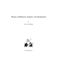History of Behavior Analysis: An introduction