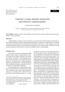 Troponin I, cardiac diastolic dysfunction and restrictive