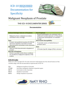 C61 Malignant neoplasm of prostate C79.82