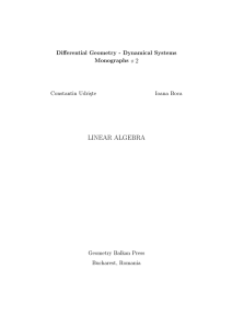linear algebra - Universitatea "Politehnica"