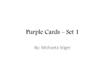 Purple Cards * Set 1