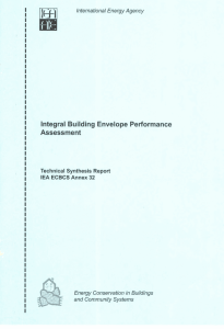Integral Building Envelope Performance Assessment - IEA-EBC