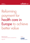 Reforming payment for health care in Europe to