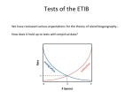 Tests of the ETIB