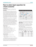 How to select input capacitors for a buck converter