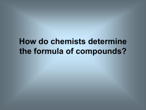 How do chemists determine the formula of compounds?