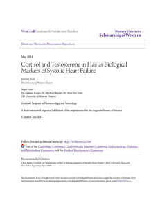 Cortisol and Testosterone in Hair as Biological Markers of Systolic