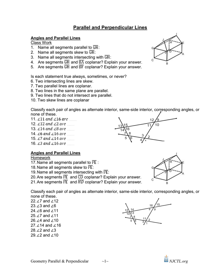 Equations of Parallel and Perpendicular Lines - Ms. Ainley