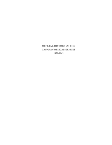 official history of the canadian medical services 1939-1945