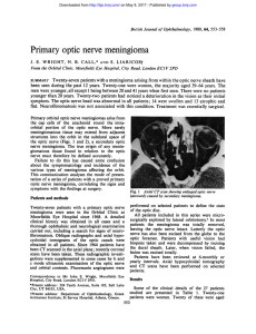 Primary optic nerve meningioma - British Journal of Ophthalmology