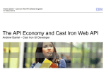 Cast Iron Web API - WebSphere User Group UK