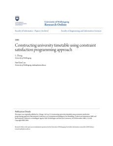 Constructing university timetable using constraint