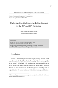 Understanding God from the Indian Context in the 20th and 21st