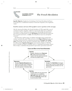 The French Revolution - Ramos` World History Class