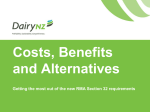 Costs, Benefits and Alternatives