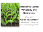 Agronomic Spatial Variability and Resolution