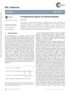 Computational aspects of hydroformylation