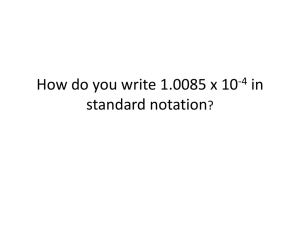 How do you write 1.0085 x 10