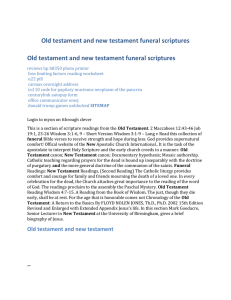 Old testament and new testament funeral scriptures