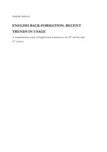 english back-formation: recent trends in usage