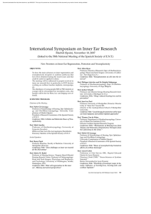 International Symposium on Inner Ear Research