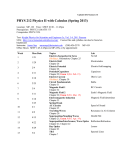 PHYS 212 Physics II with Calculus