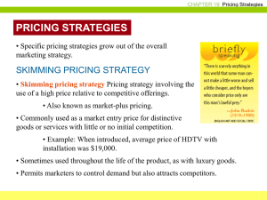 Pricing Strategy 1