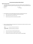 Take Home Review Packet Algebra 2 Midterm 2014