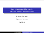 Basic Concepts of Probability - MATH 100, Survey of Mathematical
