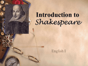 2014 Intro to Shakespeare Powerpoint