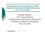 Development of a Deep-Submicron CMOS Process for Fabrication