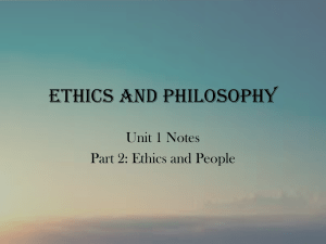 Ethics and Philosophy - Mr. Parsons` Homework Page